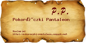 Pokoráczki Pantaleon névjegykártya